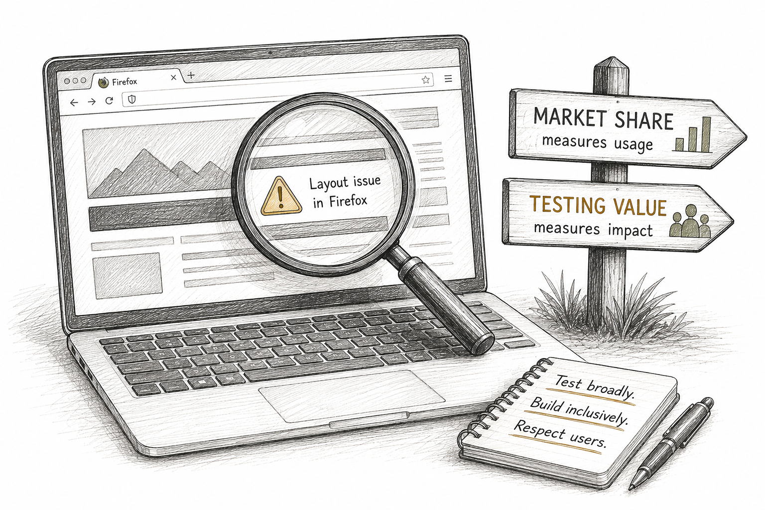 Browser market share is a useful metric, but it can hide testing risk